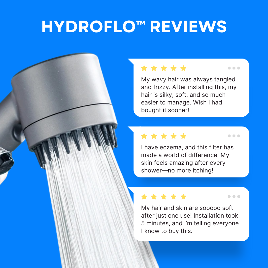 HydroFlo™ – The Ultimate Shower Filter for Healthier Skin & Hair